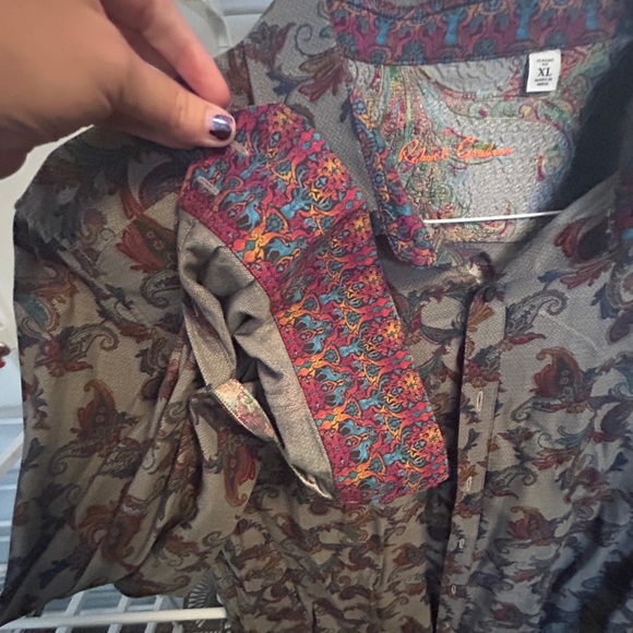 Robert Graham Multicolor Paisley Shirt XL. - Picture 3 of 4
